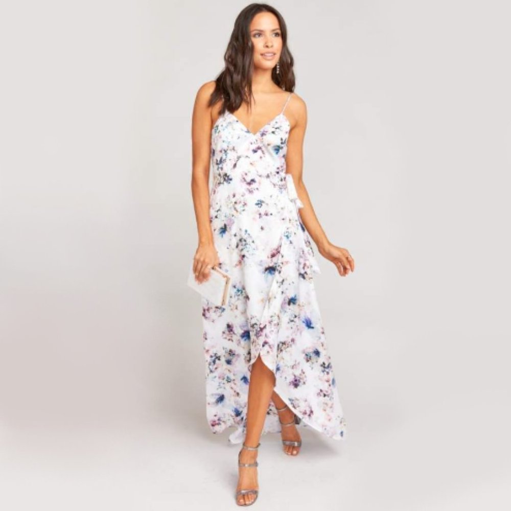 Show Me Your Mumu Mariah Floral Print Wrap Maxi Dress | Size S